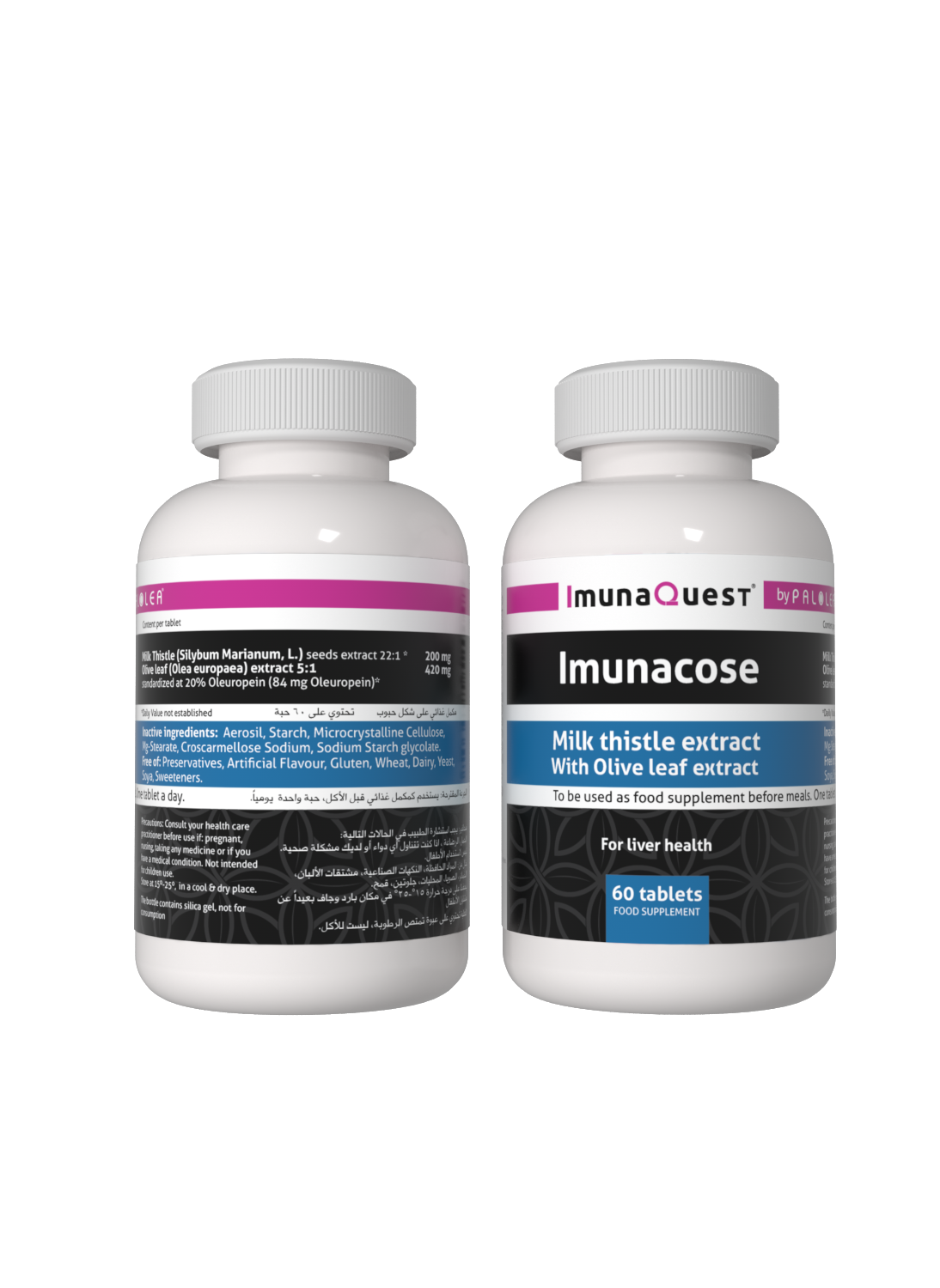 ImunaCose, Olive leaf and Milk thistle extracts, 60 Tablets