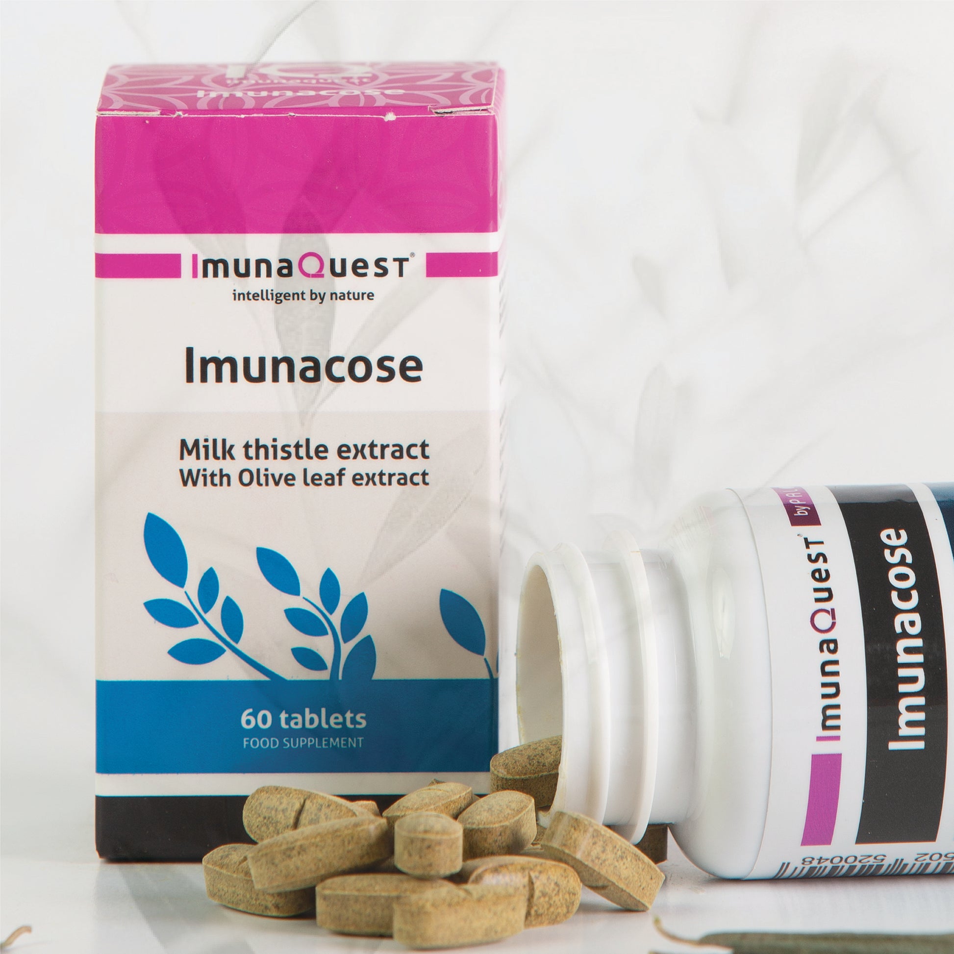 ImunaCose, Olive leaf and Milk thistle extracts, 60 Tablets