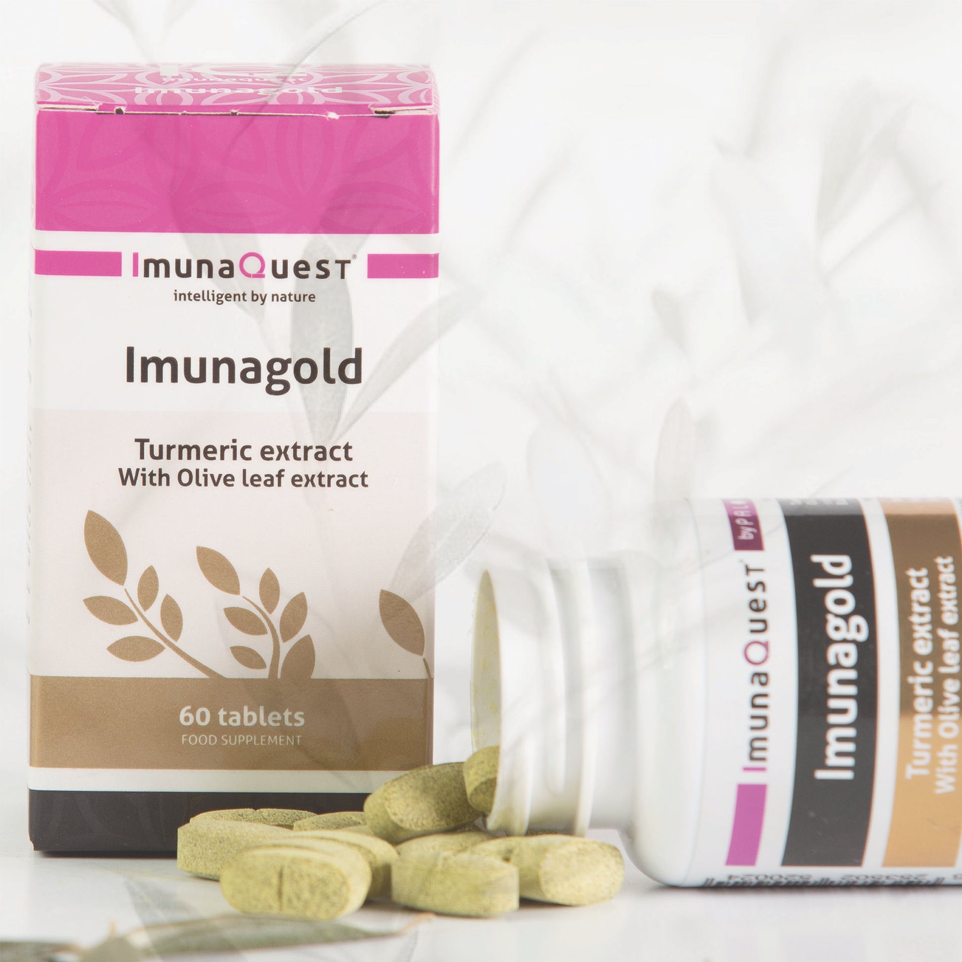 Imunagold, Olive leaf, Curcumin and black pepper extracts, 60 Tablets